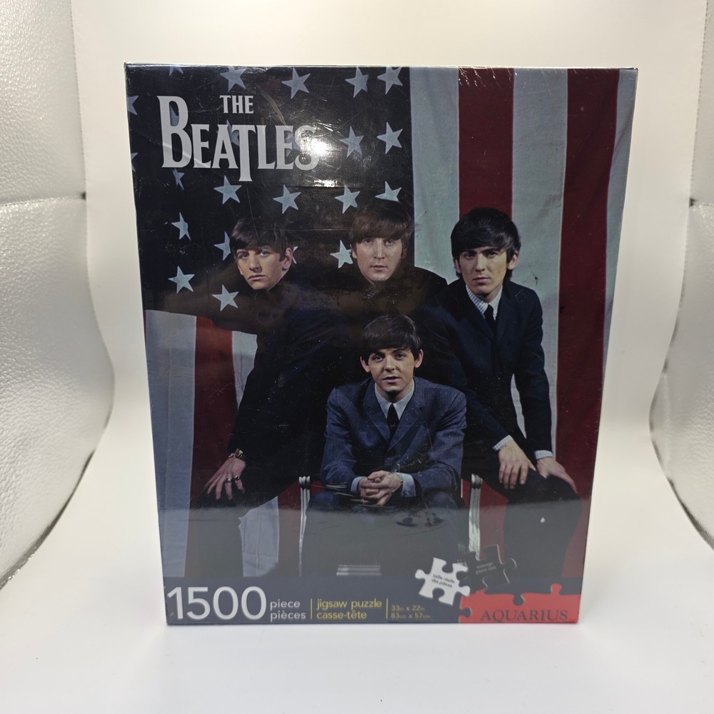The Early Beatles In Front of American Flag‎ 1500 Piece Jigsaw Puzzle NEW SEALED